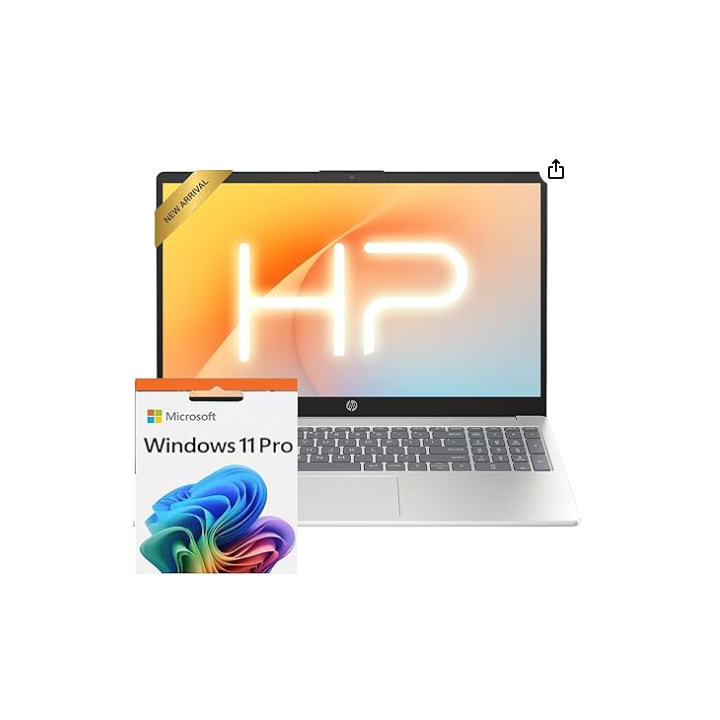 HP 15.6 2025/2026 Edition, Intel High-Performance 4 cores N100 CPU, 16GB RAM, 512GB SSD Windows 11 Pro